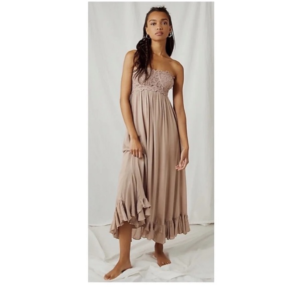 HOT ! Adella Maxi Dress White Mini Dress Free People Adella Maxi Dress  Adella Slip Dress White